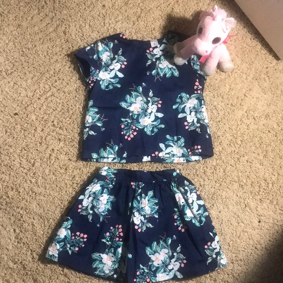 Carter's Other - Floral Carters girls skirt outfit